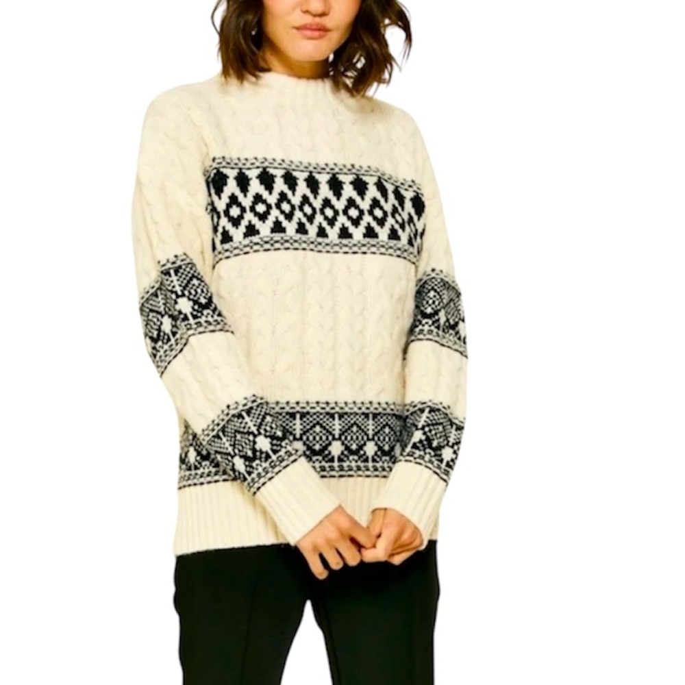 Line & Dot Montana  Faire Isle Sweater Size Small NWOT